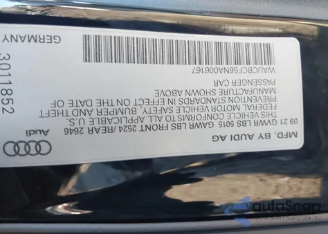 2022 Audi A5 Sportback Premium Plus 40 Tfsi Quattro S Tronic z USA, uszkodzony, nr VIN WAUCBCF56NA006167